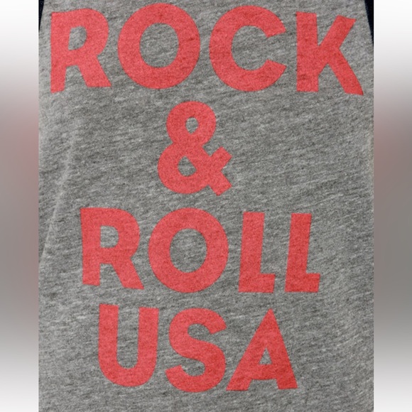 REVOLVE Chaser Rock and Roll USA Burnout Grey Tank Top NEW size small - Picture 4 of 6
